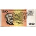 AUSTRALIA 1967 . TWENTY 20 DOLLARS BANKNOTE . COOMBS/RANDALL . FIRST PREFIX XBQ